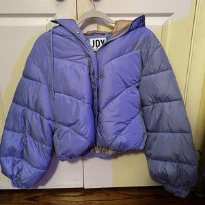 Lavender Cropped Puffer